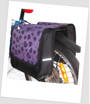 Baby-Joy Fahrradtasche JOY Kinderfahrradtasche Satteltasche Gepäckträgertasche 2 x 5 Liter 21 Geart Purple