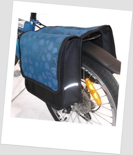 Baby-Joy Fahrradtasche JOY Kinderfahrradtasche Satteltasche Gepäckträgertasche 2 x 5 Liter 23 Heart Blue